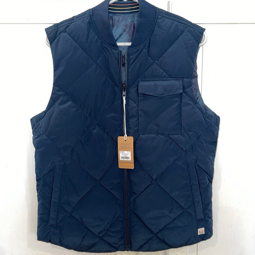 Marine Layer Navy Blue Puffer Vest